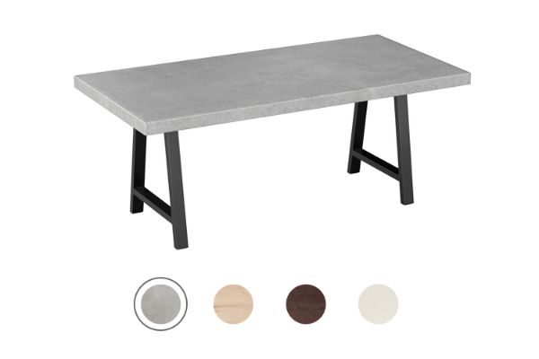 Picture of SYNERGYPLUS Modular Dining System - 160/180/200 Thick Table Top in 4 Colors with A-Frame Metal Legs