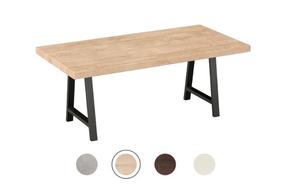 Picture of SYNERGYPLUS Dining Table with A-Frame Metal Legs (Natural Oak) - 160x90
