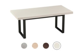Picture of SYNERGYPLUS Dining Table with Square Metal Legs (New Champagne) - 200x100