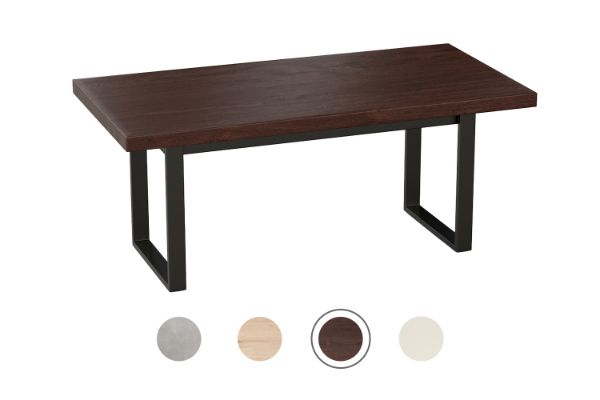 Picture of SYNERGYPLUS Dining Table with Square Metal Legs (Walnut) - 200x100