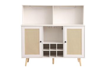 Picture of NORLEN 2-Door Bar Cabinet/Buffet with LED Lighting