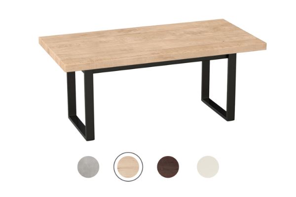 Picture of SYNERGYPLUS Dining Table with Square Metal Legs (Natural Oak) - 200x100