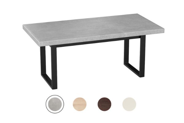 Picture of SYNERGYPLUS Dining Table with Square Metal Legs (Cement Grey) - 160x90