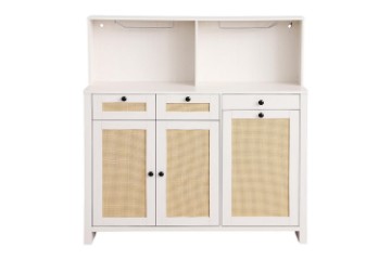 Picture of  [FLOOR MODEL CLEARANCE] NORLEN 3-Door Storage Cabinet/Buffet with LED Lighting