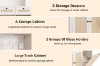 Picture of  [FLOOR MODEL CLEARANCE] NORLEN 3-Door Storage Cabinet/Buffet with LED Lighting