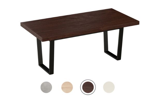 Picture of SYNERGYPLUS Dining Table with Trapezoid Metal Legs (Walnut) - 200x100
