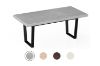 Picture of SYNERGYPLUS Dining Table with Trapezoid Metal Legs (Cement Grey) - 200x100