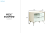 Picture of MIRORA 2-Drawer Mirrored Bedside Table
