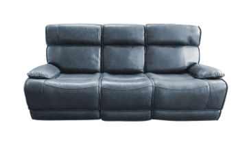 Picture of  [FLOOR MODEL CLEARANCE] SOMIA 3 Seat Top-Grain Leather Manual Reclining Sofa Range (Dark Blue)