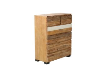 Picture of  [FLOOR MODEL CLEARANCE]  LEAMAN 6-Drawer Solid Acacia Wood Tallboy
