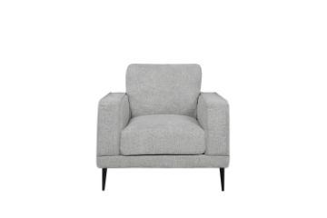 Picture of [FLOOR MODEL CLEARANCE] LONG ISLAND 1 Seater Fabric Sofa (Light Grey)