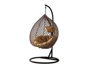 Picture of  [FLOOR MODEL CLEARANCE]  DAKOTA Rattan Outdoor Hanging Egg Chair (Brown)