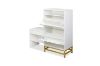 Picture of  [FLOOR MODEL CLEARANCE] ZAKI 2-Drawer Shoe Storage Cabinet with Cushioned Seat & LED Lighting