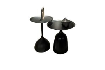 Picture of  [FLOOR MODEL CLEARANCE]  HIDA GOBLET Shaped Nesting Table Set (Black)