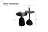 Picture of  [FLOOR MODEL CLEARANCE]  HIDA GOBLET Shaped Nesting Table Set (Black)