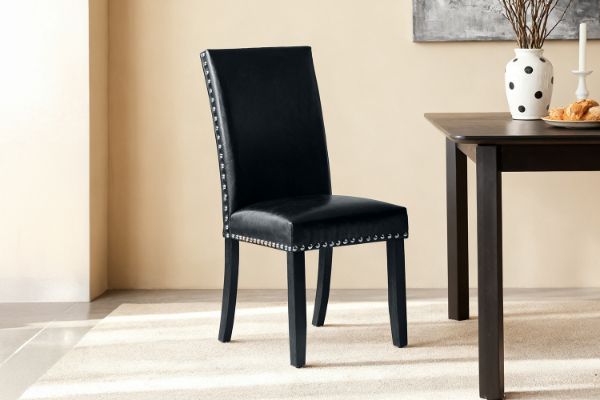 Picture of  [FLOOR MODEL CLEARANCE] SERENO High Back Vegan Leather Dining Chair (Black)