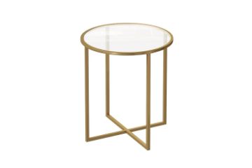 Picture of  [FLOOR MODEL CLEARANCE] OTIS D68 Tempered Glass Top Dining Table/Bar Table (Golden)
