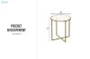 Picture of  [FLOOR MODEL CLEARANCE] OTIS D68 Tempered Glass Top Dining Table/Bar Table (Golden)