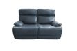 Picture of  [FLOOR MODEL CLEARANCE]  SOMIA Top-Grain Leather Manual Reclining 2RR Sofa (Dark Blue) - 2 Seat Recliner Sofa