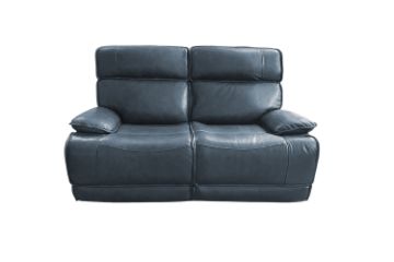 Picture of  [FLOOR MODEL CLEARANCE]  SOMIA Top-Grain Leather Manual Reclining 2RR Sofa (Dark Blue) - 2 Seat Recliner Sofa