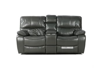 Picture of  [FLOOR MODEL CLEARANCE]  PASADENA 2RRC Reclining Sofa (Grey) - 2 Seat with Storage Console & Drawer & LED Light
