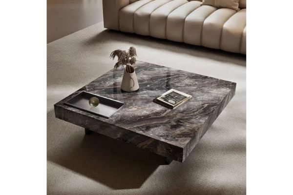 Picture of  [FLOOR MODEL CLEARANCE] GRAVITY Sintered Stone Top Coffee Table (Dark Color)