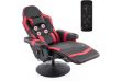 Picture of [FLOOR MODEL CLEARANCE] ZESTIE 360° Swivel Adjustable Height Massage Gaming Recliner Chair with Cupholder and Side Pocket (Red & Black)