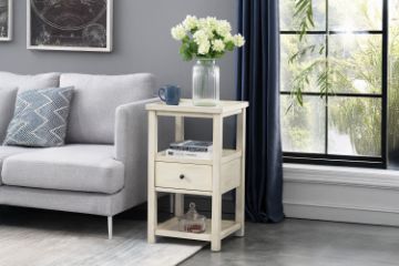 Picture of  [FLOOR MODEL CLEARANCE] ELIAN 1-Drawer Side Table (Cream)