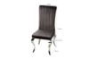 Picture of [FLOOR MODEL CLEARANCE] AITKEN Stainless Frame Velvet Dining Chair (Dark Grey)