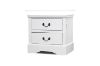 Picture of [FLOOR MODEL CLEARANCE] LOUIS 2-Drawer Hevea Wood Bedside Table with LED Lighting (White)