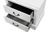 Picture of [FLOOR MODEL CLEARANCE] LOUIS 2-Drawer Hevea Wood Bedside Table with LED Lighting (White)