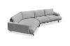 Picture of  [FLOOR MODEL CLEARANCE] BIANCA Angular Chaise Sofa (Light Grey) - Angled End Sofa Facing Right