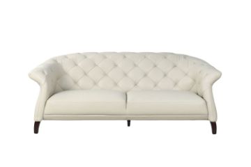 Picture of [FLOOR MODEL CLEARANCE] TORONTO 3 Seater Button Tufted Genuine Leather Sofa