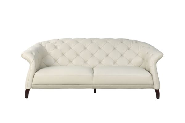 Picture of [FLOOR MODEL CLEARANCE] TORONTO 3 Seater Button Tufted Genuine Leather Sofa