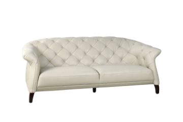 Picture of [FLOOR MODEL CLEARANCE] TORONTO 3 Seater Button Tufted Genuine Leather Sofa