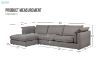 Picture of [FLOOR MODEL CLEARANCE]  SERENA Feather-Filled Sectional Fabric Sofa - Chaise Facing Left