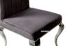 Picture of  [FLOOR MODEL CLEARANCE] AITKEN Stainless Frame Velvet Dining Chair (Dark Grey)
