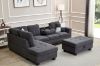Picture of  [FLOOR MODEL CLEARANCE]  NEBULA Premium Sectional Sofa with Storage Ottoman - Chaise Facing Left (Dark Grey)