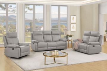 Picture of  [FLOOR MODEL CLEARANCE] SORIANO 3 Seat Air Leather Manual Reclining Sofa