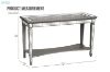 Picture of [FLOOR MODEL CLEARANCE] PALLIE Tempered Glass Top Segmented Mirror Console Table