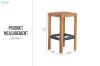 Picture of [FLOOR MODEL CLEARANCE] BALI Solid Teak Wood Outdoor Bar Stool 