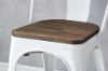 Picture of [FLOOR MODEL CLEARANCE] TOLIX Replica Dining Chair With Solid Rustic Pine Wood (White)