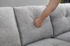 Picture of [FLOOR MODEL CLEARANCE]DEVON Fabric Sectional Sofa with Storage Ottoman (Grey) - Chaise Facing Right