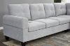 Picture of [FLOOR MODEL CLEARANCE]DEVON Fabric Sectional Sofa with Storage Ottoman (Grey) - Chaise Facing Right