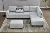 Picture of [FLOOR MODEL CLEARANCE]DEVON Fabric Sectional Sofa with Storage Ottoman (Grey) - Chaise Facing Right