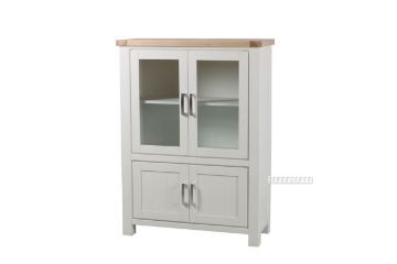 Picture of [FLOOR MODEL CLEARANCE] SICILY 130x100cm 4-Door Solid Wood with Ash Top Display Cabinet