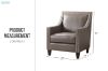 Picture of [FLOOR MODEL CLEARANCE]  ABBEY Arm Chair (Grey) 