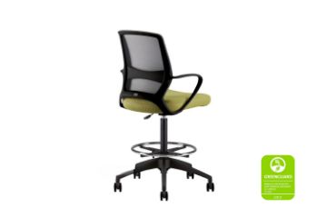 Picture of [FLOOR MODEL CLEARANCE] OAKTREE Drafting Chair/Tech Chair with Arm & Footring 