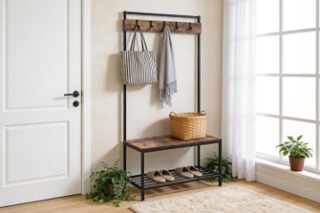 Picture of [FLOOR MODEL CLEARANCE]CARTER 86 Shoe Rack with Coat Hanger 