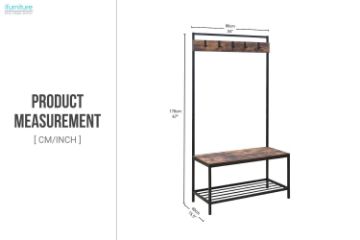 Picture of [FLOOR MODEL CLEARANCE]CARTER 86 Shoe Rack with Coat Hanger 
